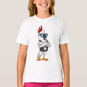 Camiseta Papagaio como músico com óculos escuros