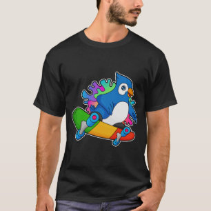 Camiseta Papagaio como Patinador com skate