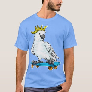 Camiseta Papagaio como Patinador no Skateboard