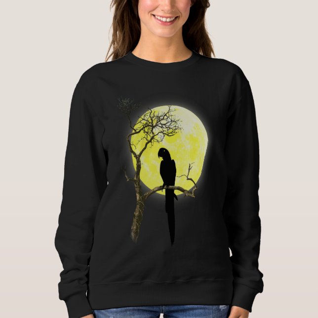 Camiseta Papagaio Cortado Com Lua Cheia Pássaro Sensível Ob (Frente)