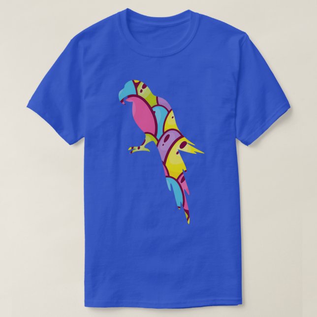 Camiseta papagaio da cinza africano 25 (Frente do Design)