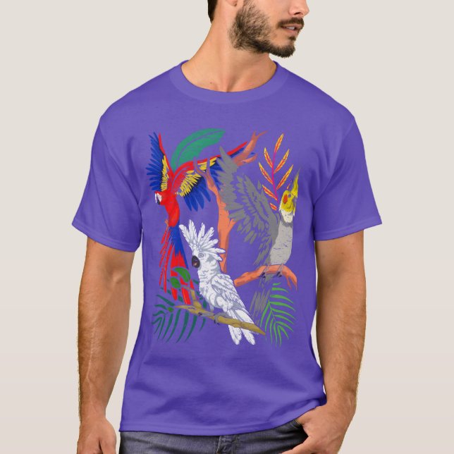 Camiseta Papagaio-da-coquilha-coquetel-papagaio-de-presente (Frente)