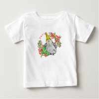Papagaio-da-corla-branca em flores tropicais Baby