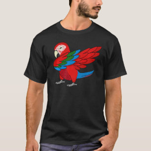 Camiseta Papagaio Dabbing I Macaw na asa verde