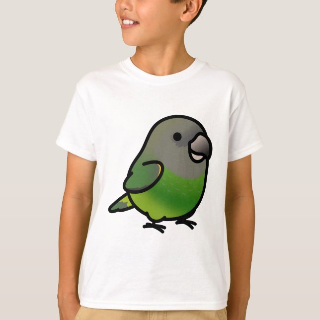 Camiseta Papagaio-de-cabeça-marrom-africano (Frente)