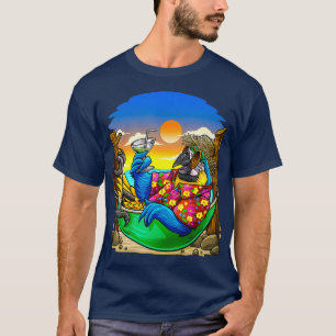 Camiseta Papagaio De Férias De Praia Divertido Com Coquetel