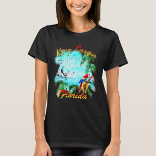 Camiseta Papagaio de Férias na Ilha de Praia da Key Largo F