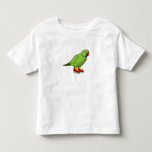 Camiseta Papagaio de gelo patinando com skates de gelo