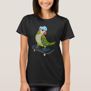 Camiseta Papagaio de Skateboard I Green Monk Parakeet Quake