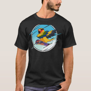 Camiseta Papagaio de Snowboard Dabbing I Arara-canindé