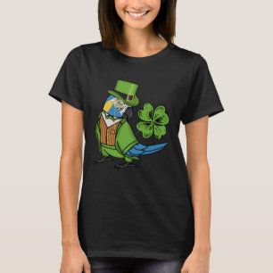 Camiseta Papagaio Dia de São Patrício I Macaw com garganta
