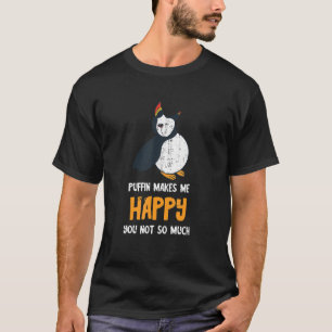 Camiseta Papagaio-do-mar Me Faz Feliz Papagaio-do-mar Islân