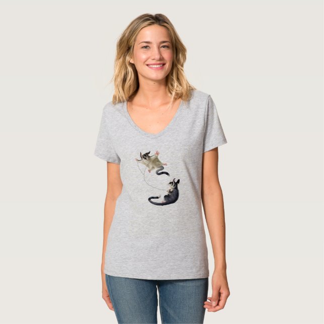 Camiseta papagaio do planador do açúcar (Frente Completa)