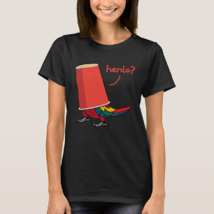 Camiseta Papagaio Em Um Copo  Olá Eu Arara Vermelha