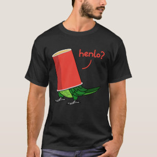 Camiseta Papagaio Em Uma Taça Henlo I Amarelo Duplo