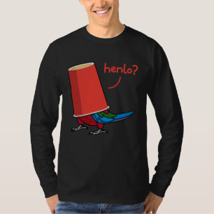 Camiseta Papagaio Em Uma Taça Henlo I Macaw Na Asa Verde