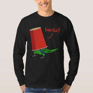 Camiseta Papagaio Em Uma Taça Henlo I Rosy encarando o Bair