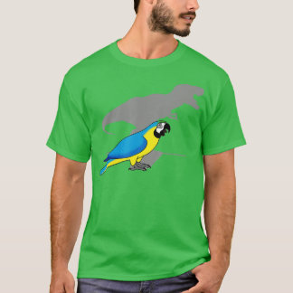 Camiseta Papagaio engraçado rex Yellow Blue Ara Macaw