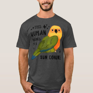 Camiseta Papagaio Este Humano Pertence A Um Sol Conure Melh