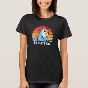 Camiseta Papagaio Eu Faço O Que Quero I Peach faced Blue Lo