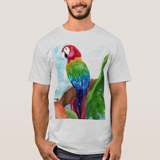 Camiseta Papagaio-Gelo tropical (Frente)