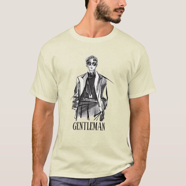 Camiseta papagaio leve com design de cavalheiro (Frente)