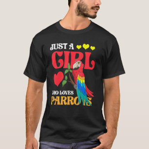 Camiseta Papagaio-Macaw Exótico Da Selva Tropical De Aves