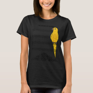 Camiseta Papagaio Músico Eu Soo Silêncio Eu Ouro Conure