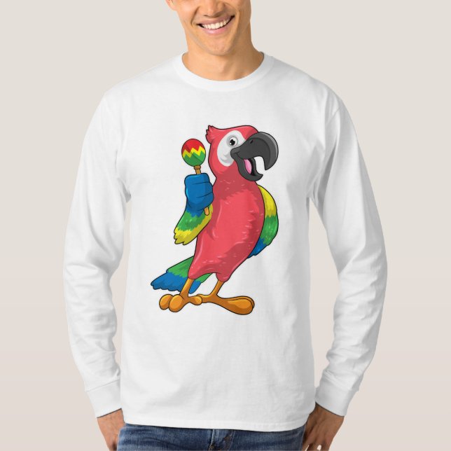 Camiseta Papagaio na Música com Maracas (Frente)