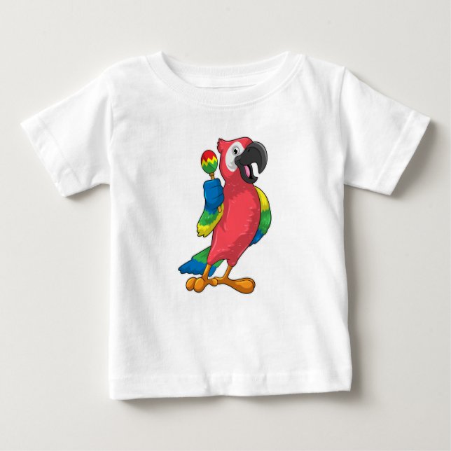 Camiseta Papagaio na Música com Maracas (Frente)