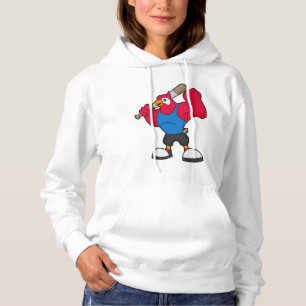 Camiseta Papagaio no Baseball com bastão de beisebol