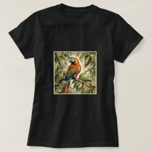 Camiseta Papagaio no desenho da árvore