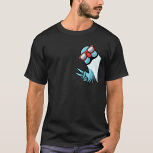 Camiseta Papagaio-Pássaro Azul Indiano Do Lado Com Su