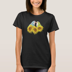 Camiseta Papagaio Quaker Azul Verde Monk Parakeet Girassol