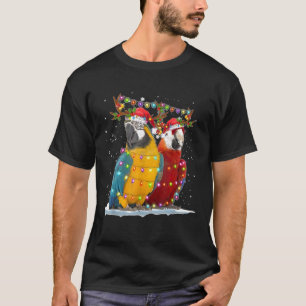 Camiseta Papagaio Reindeer Enfeites de natal de Luz San