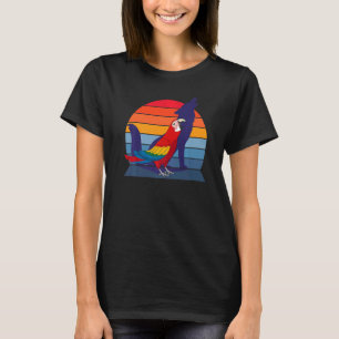Camiseta Papagaio Retro I Lobo Uivando I Arara Escarlate Gr