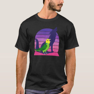 Camiseta Papagaio Retro I Lobo Uivando I Cabeça Amarela Gri