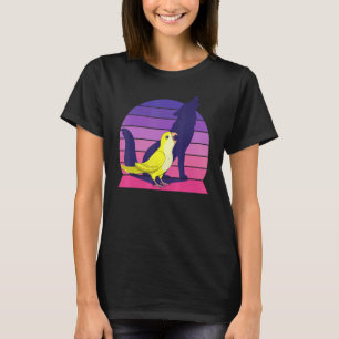 Camiseta Papagaio Retro I Lobo Uivando I Macaco Amarelo Gri