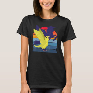 Camiseta Papagaio Retro I Unicórnio Alado I Papagaio Amarel