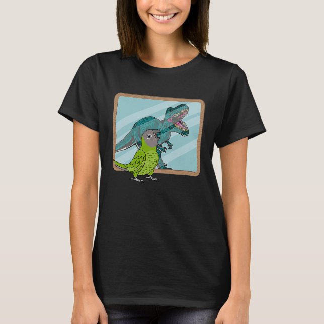 Camiseta Papagaio & Rex Reflexão I Conure de Cabeça Escura (Frente)