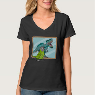 Camiseta Papagaio & Rex Reflexão I Conure de Cabeça Escura