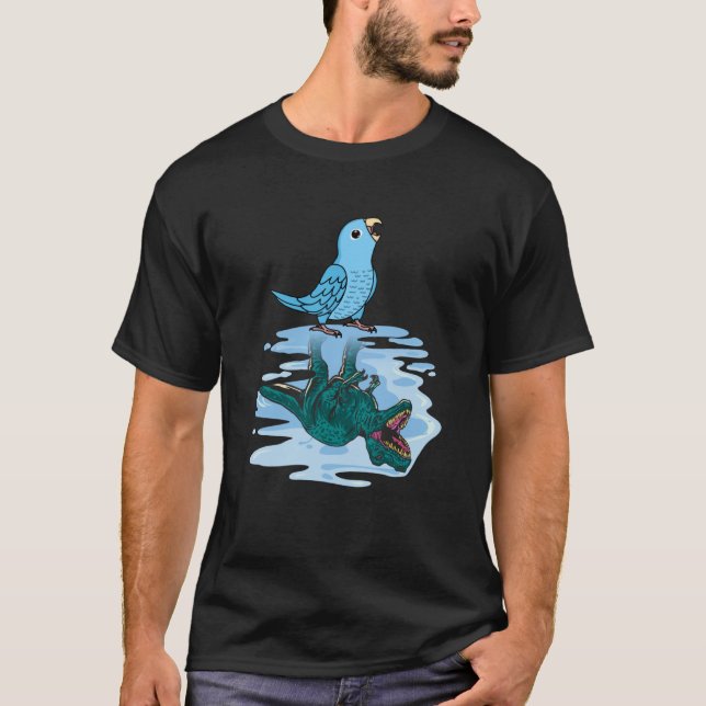 Camiseta Papagaio & Rex Reflexão I Periquito Azul (Frente)