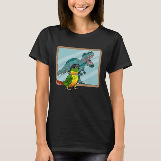 Camiseta Papagaio & Rex Reflexo I Bochecha Verde Lateral Am (Frente)