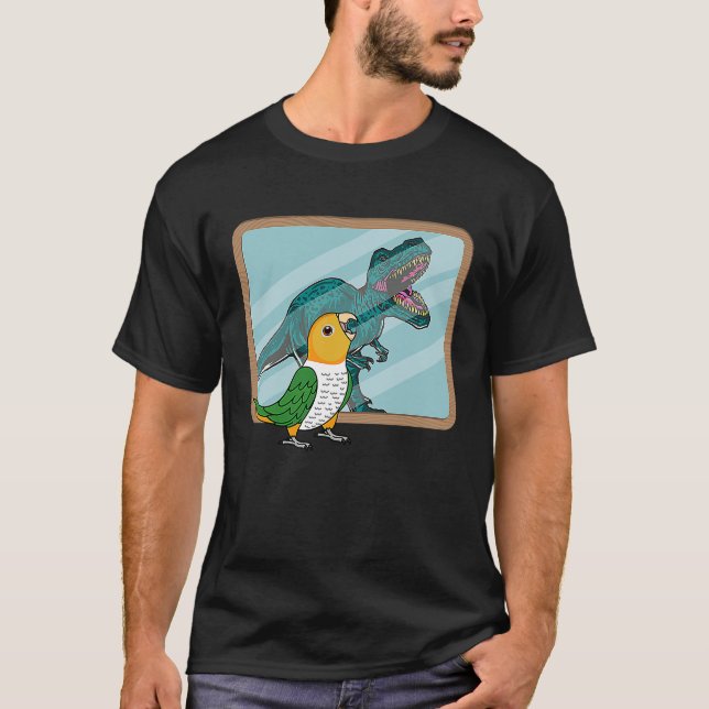 Camiseta Papagaio & Rex Reflexo I Caique de ventre branco (Frente)