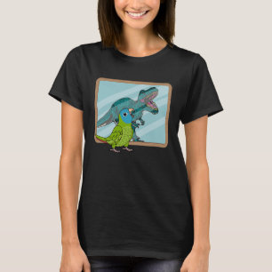 Camiseta Papagaio & Rex Reflexo I Conuro de coroa azul
