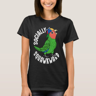 Camiseta Papagaio Socialmente Desajeitado I Amor Verde de R