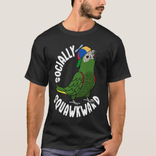 Camiseta Papagaio Socialmente Desajeitado I Hahns Macaw