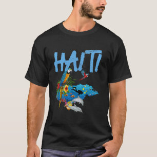 Camiseta Papagaio Souvenir Haiti Mergulho Haitiano
