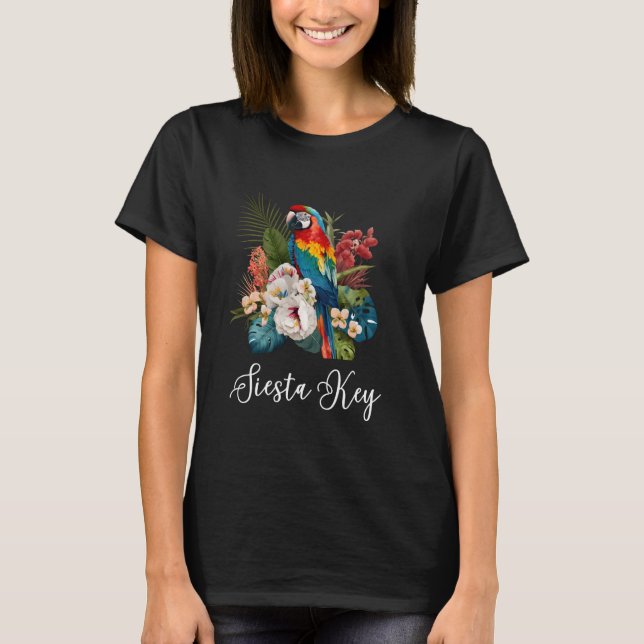 Camiseta Papagaio Tropical Siesta Key Florida (Frente)