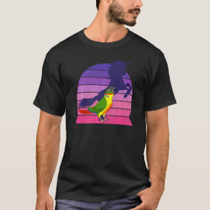 Camiseta Papagaio Unicórnio Eu Gritando Mel Verde Amarelo